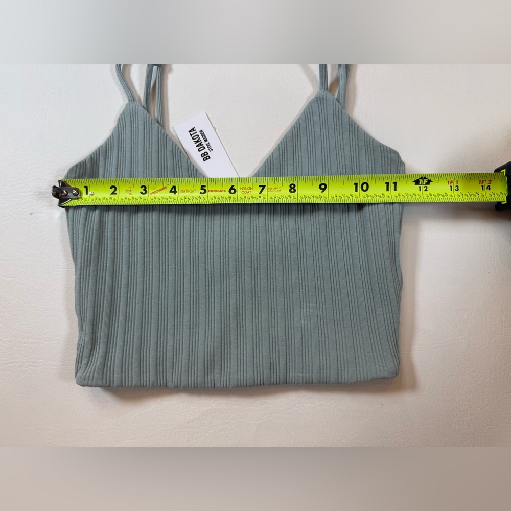 NWT BB Dakota Steve Madden tank top blue fog women’s small cropped (bin R) - Picture 9 of 9